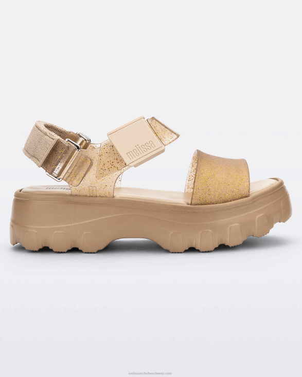 beige/gold melissa kick off sandale glänzend 4L8R2317