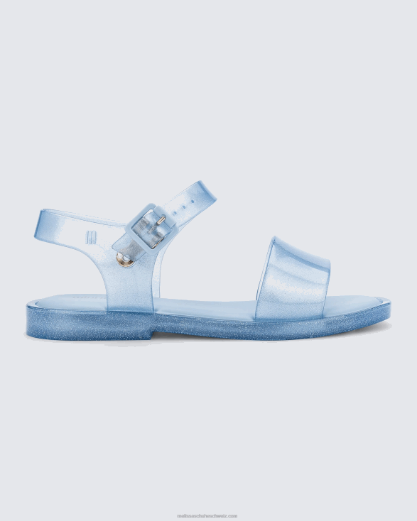 blau/glitzer Mini Melissa Mar Sandale - Kinder 4L8R2634