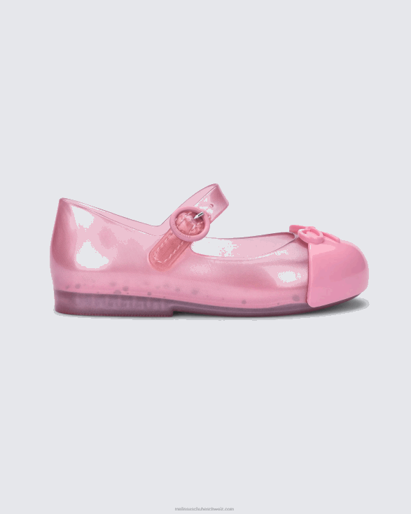 rosa perle Mini Melissa Sweet Love Cap Toe Flat - Baby 4L8R2478